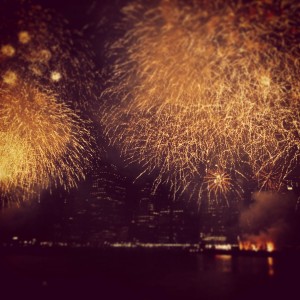 Fourth July Fireworks Manhattan