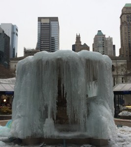 Frozen Fountain in Bryant Park