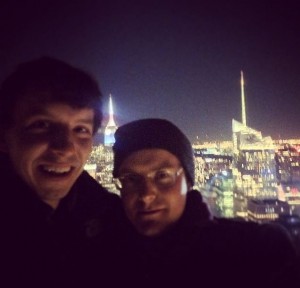 Top of the Rock at night with Rich