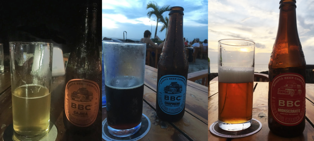 Beers of Colombia, three of the BBC beers