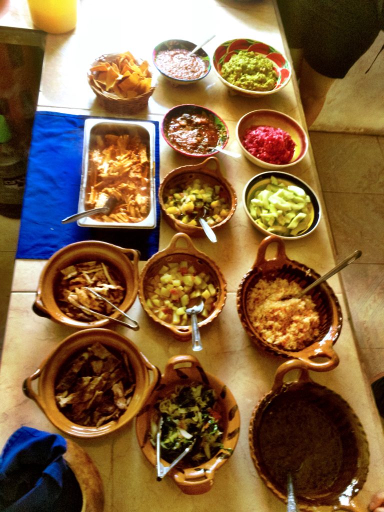 Plates of Mexican food