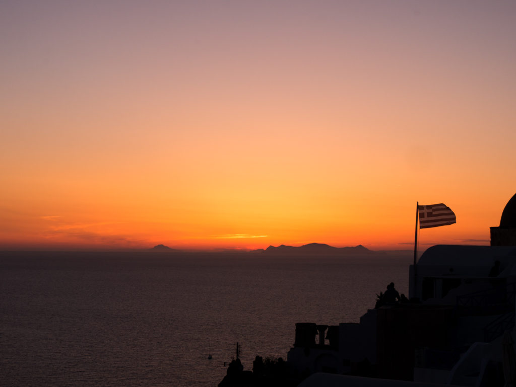 sunset from oia