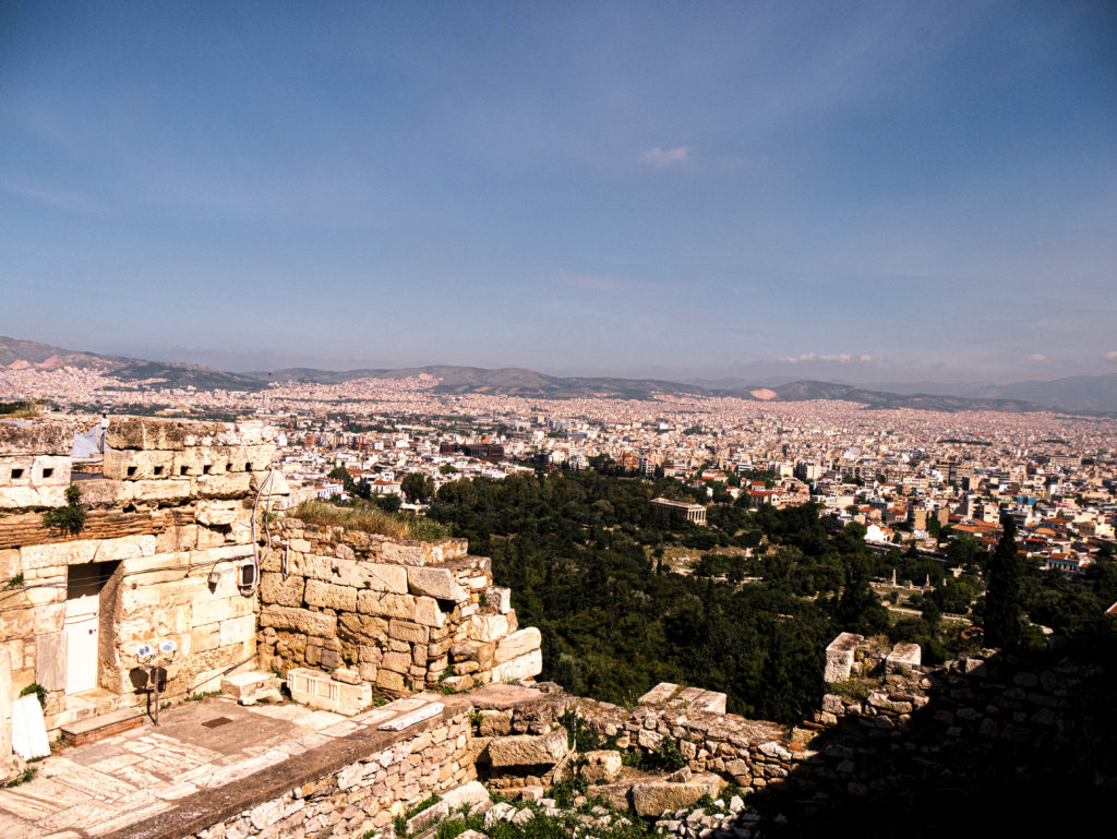 View of Athens city from Acropolis