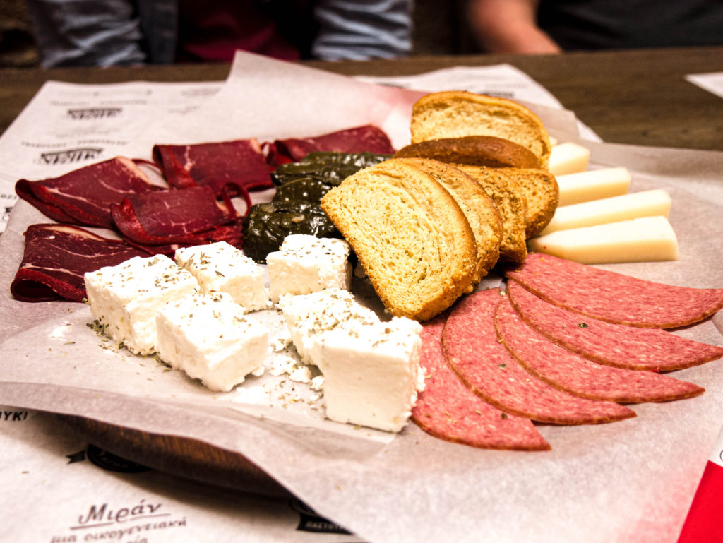 Charcuterie and cheese plate