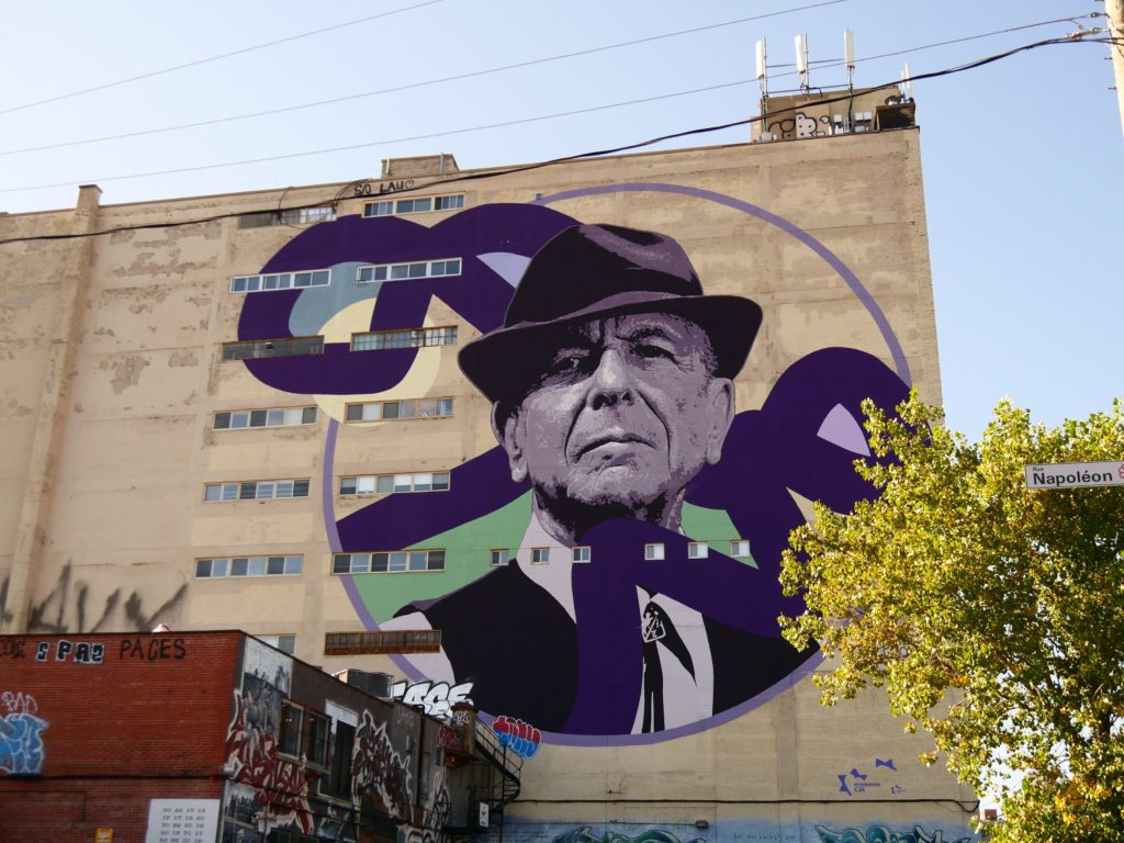 Leonard Cohen street art mural