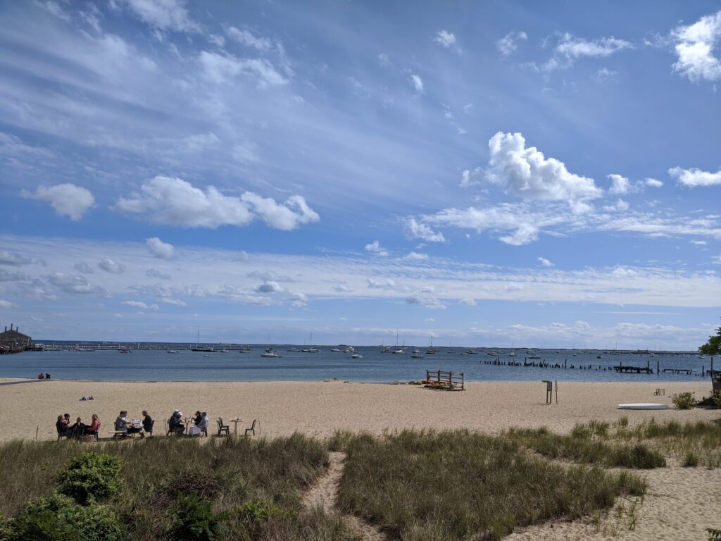 View of a New England beach as we celebrated our engagement