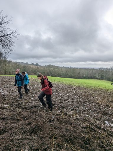 Surrey Hills, England. Mud.