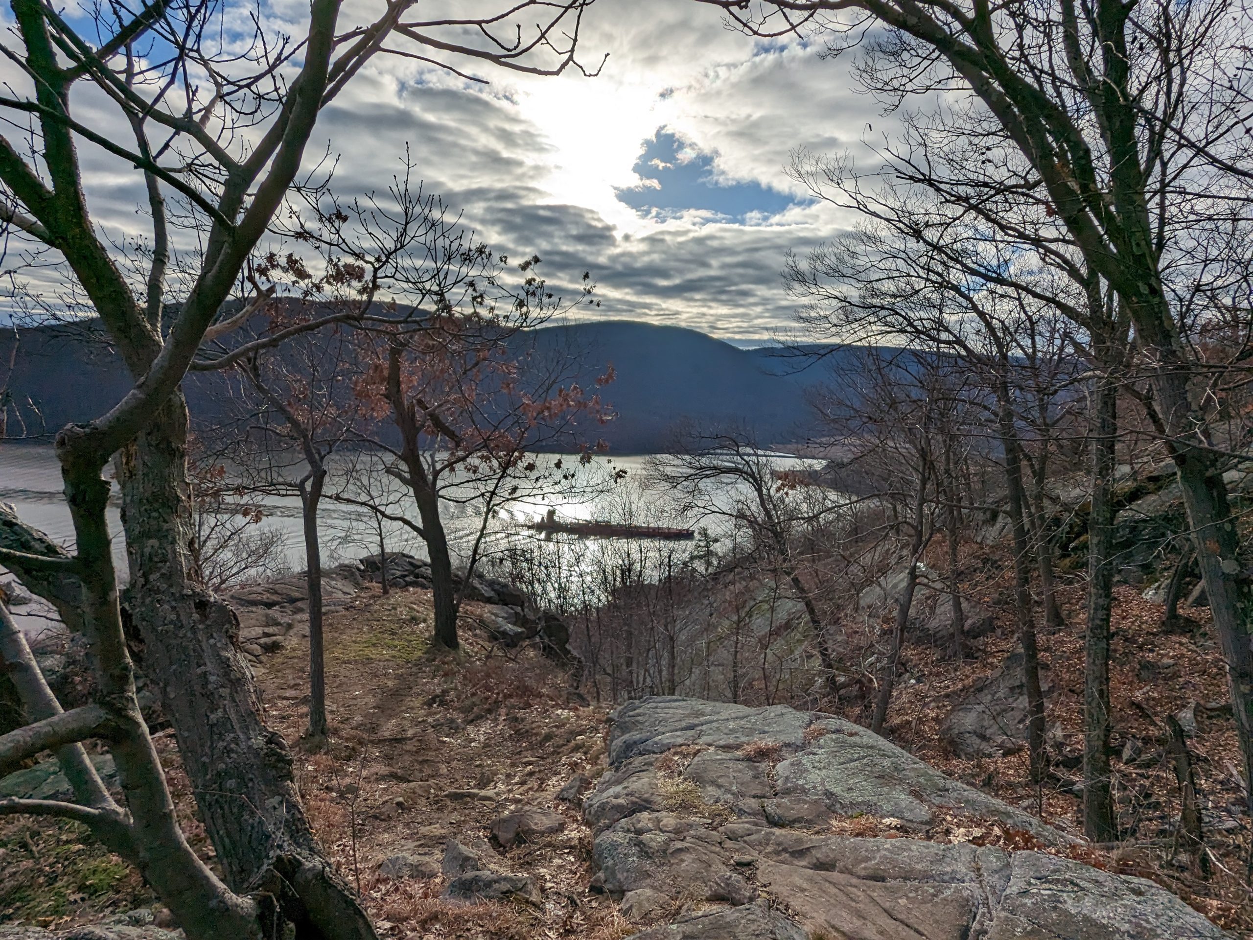 Hudson river from the mountains in the valley